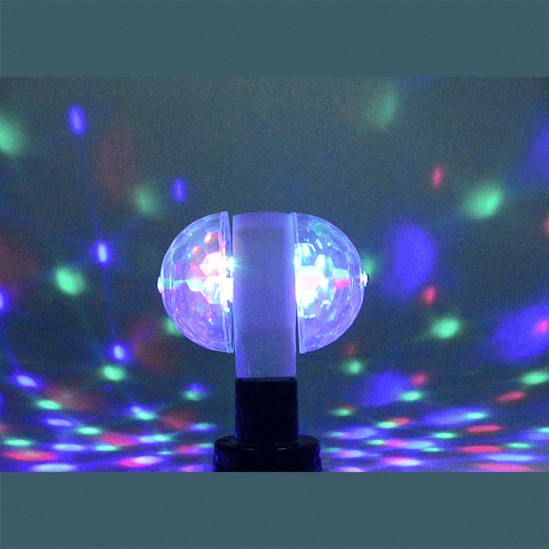 Светодиодная лампа E27 220 В 110 RGB ночник 6 Вт Lumiere Lampada с автоматическим вращением кристаллами сценический