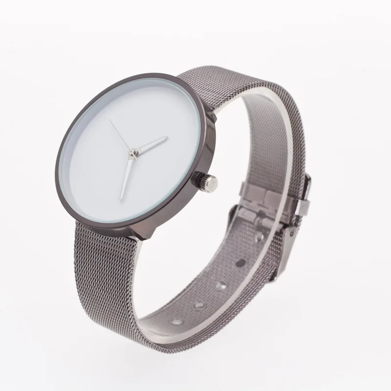 Newly Fashion Quartz Watch Casual Ladies Watch Men Women Watches Stainless Steel Mesh Belt Analog Wrist Watches Drop Shipping