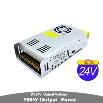 

High quality New Model 500W 21A 24V Switching Power Supply LED Driver AC 110v 220V Input to DC24V Power Adapter For Lighti Print