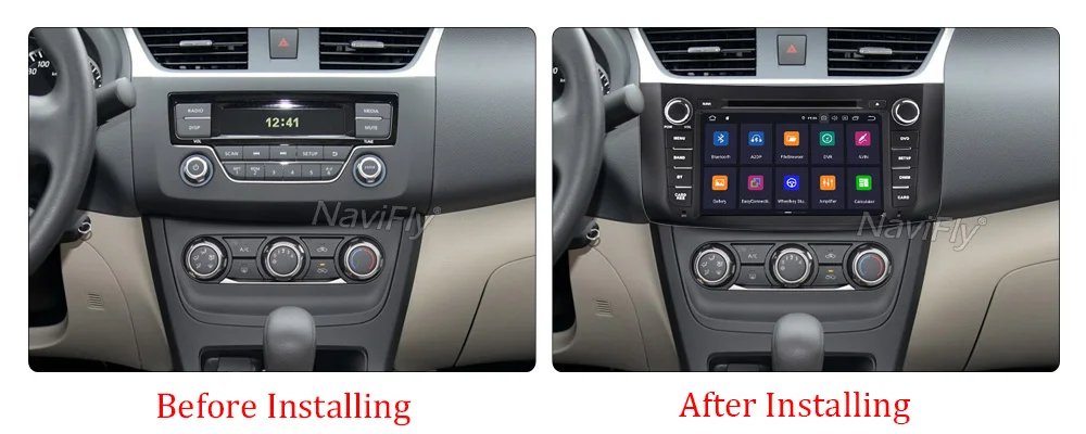 Sale NaviFly PX30 Android 9.0 Car DVD Radio player for Nissan SILPHY 2 Din Car gps navigation multimedia player with WIFI Bluetooth 3