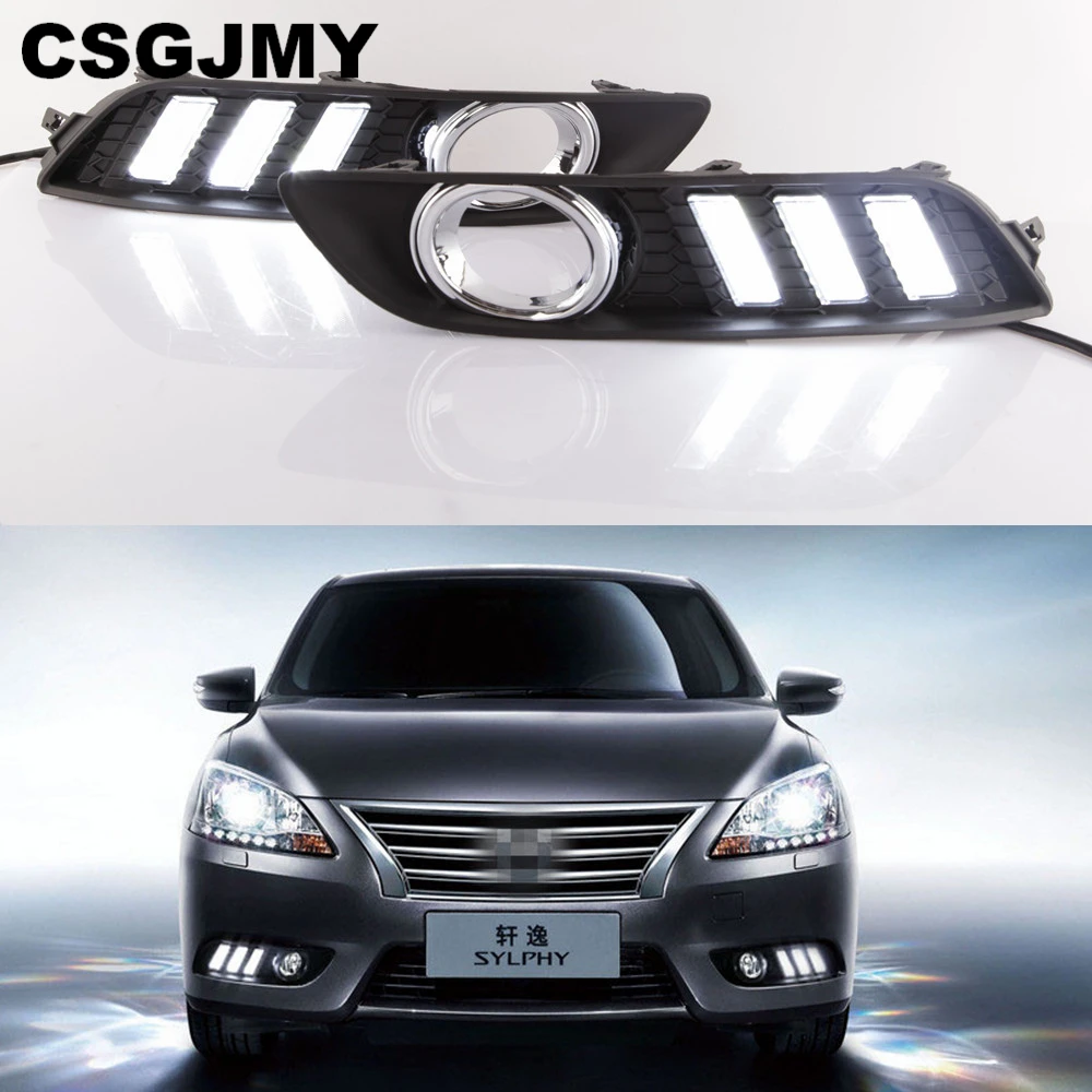 2 шт. Тюнинг автомобилей для Nissan Sylphy sentra 2013 2014 2015 светодиодный вождения DRL с