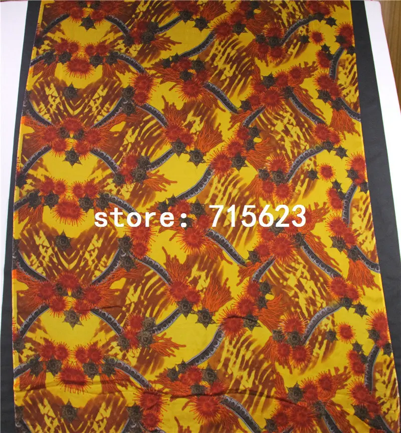 

1607018 silk fabric printed silk chiffon fabric for silk dress