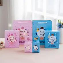 Baby shower Gift bags & boxes Birthday Banquet Baby birth Candy Box Exquisite gift Decoration Packing Accessory Party supplies 3