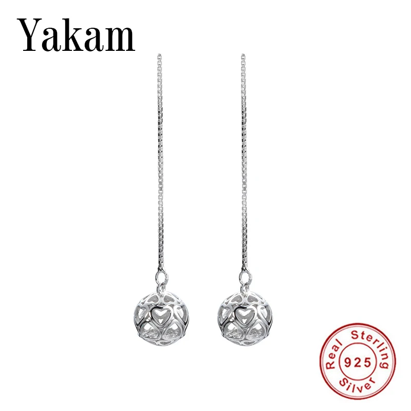 

Hollow Heart Hydrangea Ear Thread Earrings 2019 Summer Delicate Ball Drop Earring For Women Family Fashion Jewelry Gift Berloque