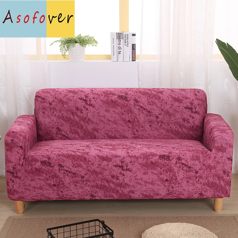 Us 16 65 50 Off Pure Color Navy Red Sofa Cover Elastic Slipcover Stretch Furniture Covers Protector For Living Room Couch In