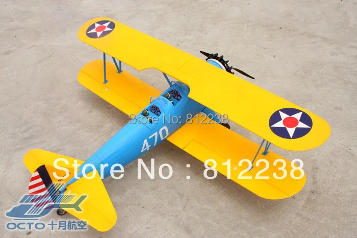 

Stearman PT-17 ARF RC Bi-Plane Airplane EPO-1200mm PNP Electric Retractable Landing Gear