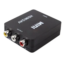 For HDTV Mini Composite HDMI to RCA Audio Video AV CVBS Adapter Converter Support NTSC PAL Output HDMI TO AV Adapter