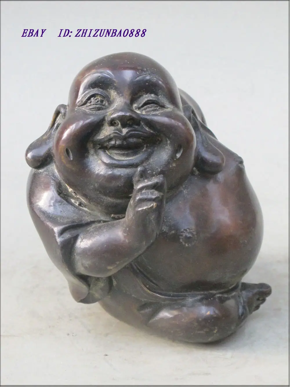 

6"Chinese too wonderful for words Bronze Maitreya Bodhisattva