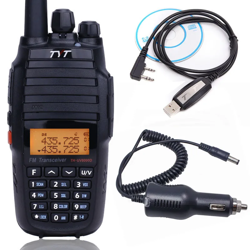 TYT TH UV8000D Walkie Talkie 10 Вт перекрестная передача двухдиапазонный передатчик 136 174/400 520