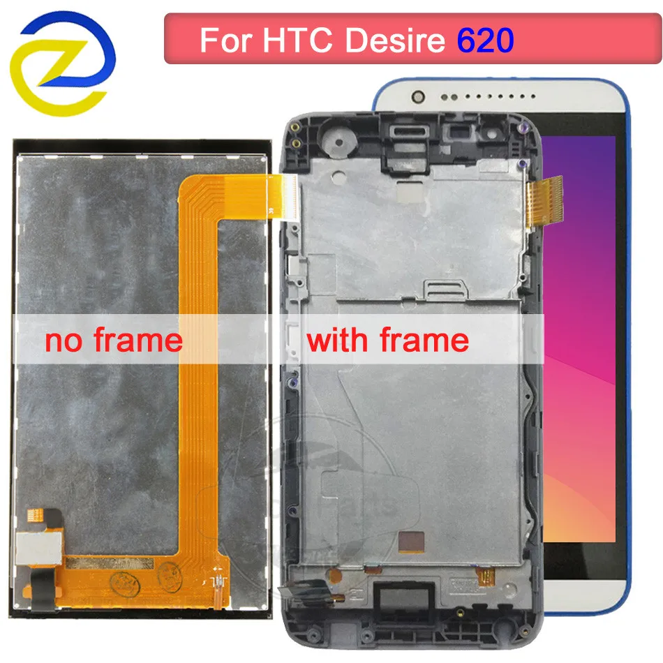 

5.0"For HTC Desire 620G LCD Touch Screen with Frame 620 620U 620T Display Digitizer Replacement Parts For HTC D620G 100% tested