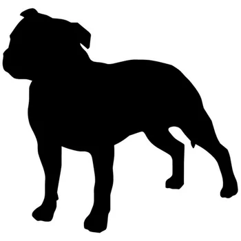 

14*13.5CM Lovely Staffordshire Bull Terrier Dog Window Decorative Decals Car Covers Scratch Fashion Stickers C6-0083