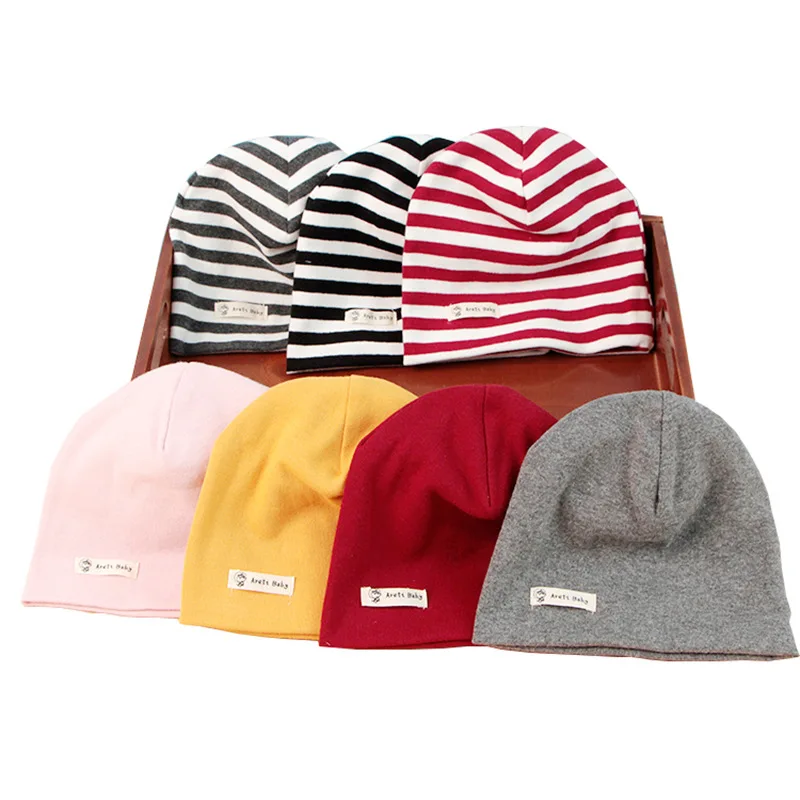 

Autumn Winter Baby newborn hat Solid colors Beanies hats for baby Cotton infant newborn baby girl boy hat with different color
