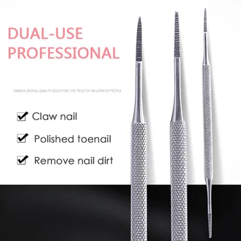 

Long Handle Stainless Steel Toenail File Double End Pedicure File Satin Edge Ingrown Toe Nail Fungus Disease Paronychia Podiatry