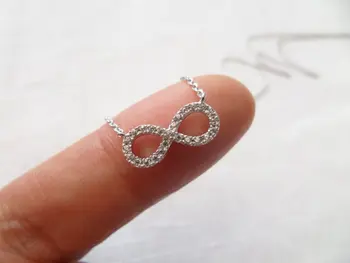 

Wholesale Trendy Gold color Silver Color infinity Necklace Women Statement Necklace bridal jewelry Cs Go Collares