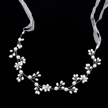 Le Liin свадебные волосы лоза заколка для невесты свадебные украшения для волос Свадебные аксессуары для волос Жемчужный Цветок голова кусок