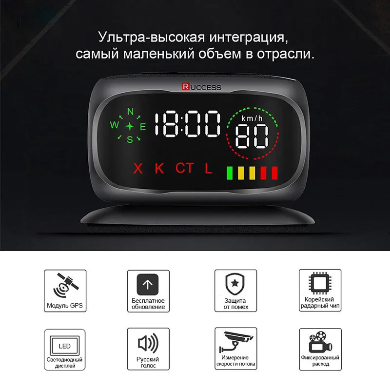 Ruccess радар детектор s автомобильный с gps 2 в 1 анти для автомобиля России