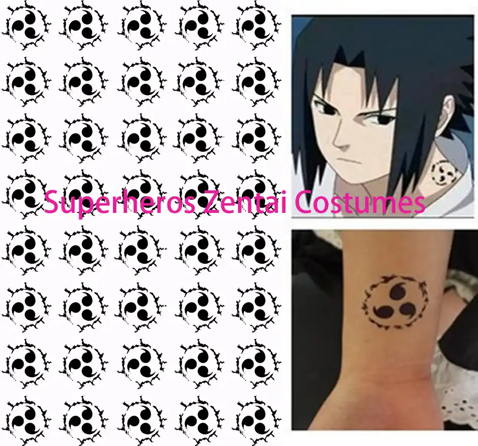 Naruto Uchiha Sasuke Sign Cosplay Temporary Waterproof