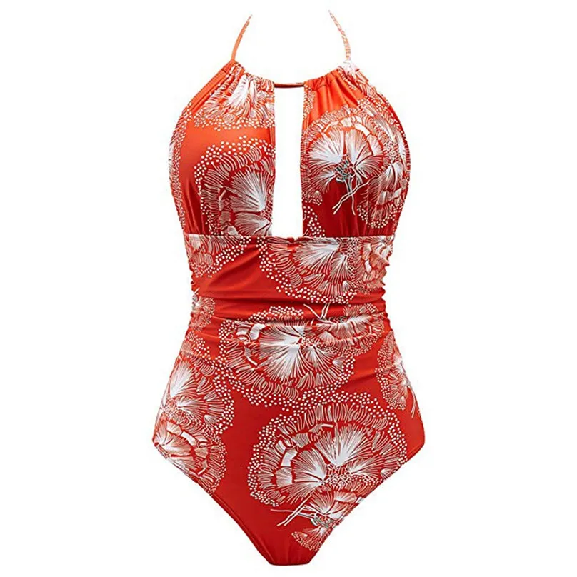 Bikini Sexy Womens one-Piece Suits Bikini Set Beach Swimsuit 2019 new Summer Bathing Suits Halter Beachwear #4m19 (5)