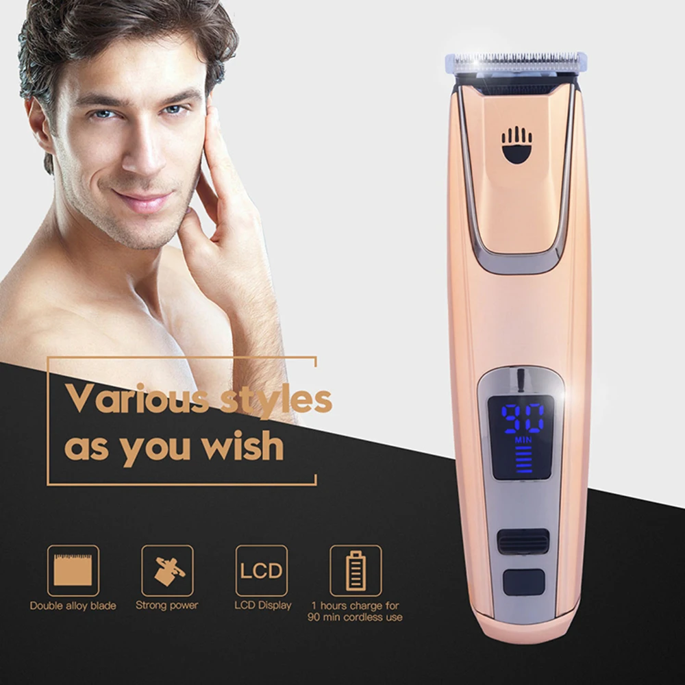 

Kemei LCD Hair Trimmer machine hair clipper professional electric trimmer Hair cutting machine styling tools Trimer Tondeuse 5