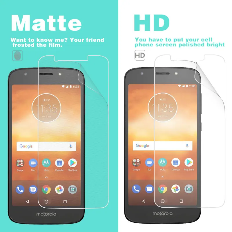 

Anti-Glare Matte Film For MOTO E5 5 in HD Clear Glossy Screen Film Front Cell Phone Cover With Cleaning Cloth