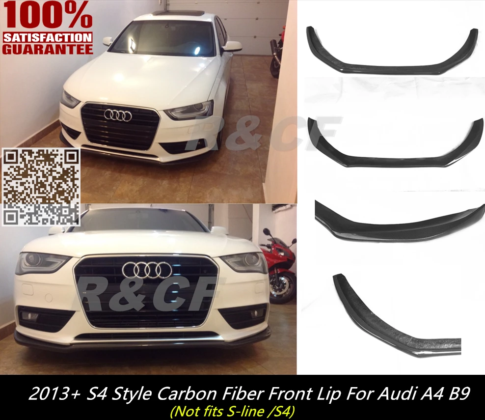 Buy 2013+ A4 B9 S4 STYLE FRONT SPLITTER CARBON FIBER