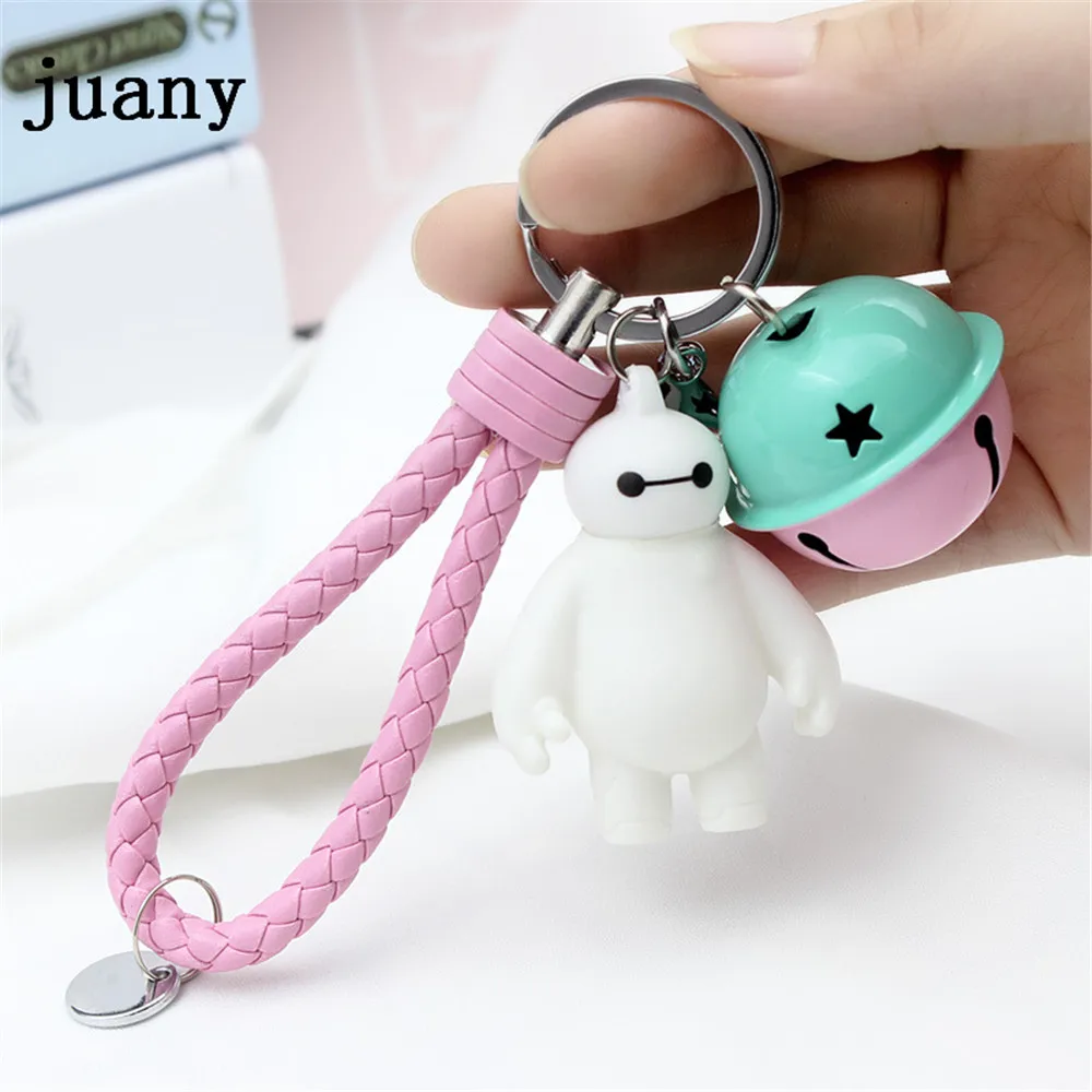 keychain leather rope keychain for keys women cut lovely keychain bells