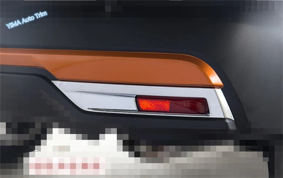 

Lapetus Car Styling Rear Tail Behind Fog Lights Lamp Sticker Cover Trim 2 Pcs / Set Fit For Nissan Kicks 2016 2017 2018 2019 ABS