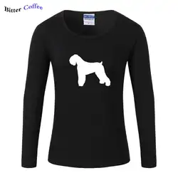 2019 демисезонный Новый русский терьер собака печати стиль для женщин с длинным рукавом футболки мама хлопковая футболка плюс размеры