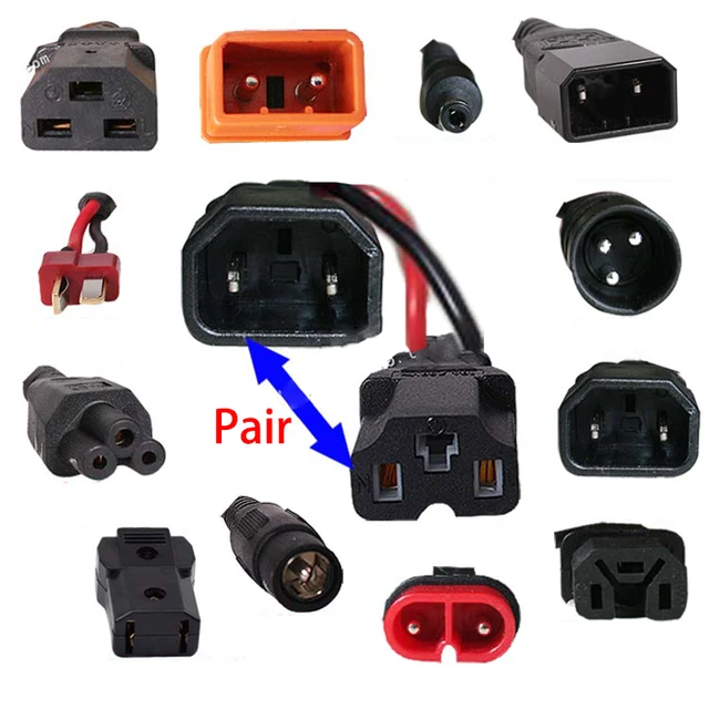 Charger Battery Plug adaptor eBike Power Cord Conversion 3 Pin T Type