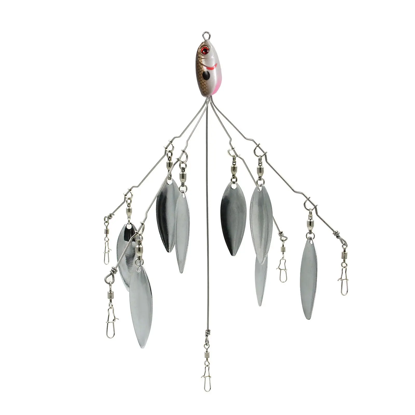 SF 5 Arms 8 Bladed Alabama Umbrella Rig Bass Bait Soft Fishing