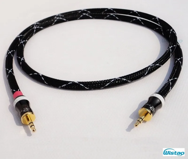 

IWISTAO HIFI 3.5mm to 3.5mm Signal Cable Gold-plated Budweiser Terminal American Canare Wire for Record Cables DIY Free Shipping