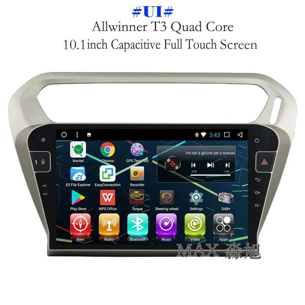Perfect MAX Android 8.1 Car DVD Player for Peugeot 301 /Citroen Elysee 2014 2015 2016 Car Radio BT 3/4G WiFi SWC GPS Navigation System 1