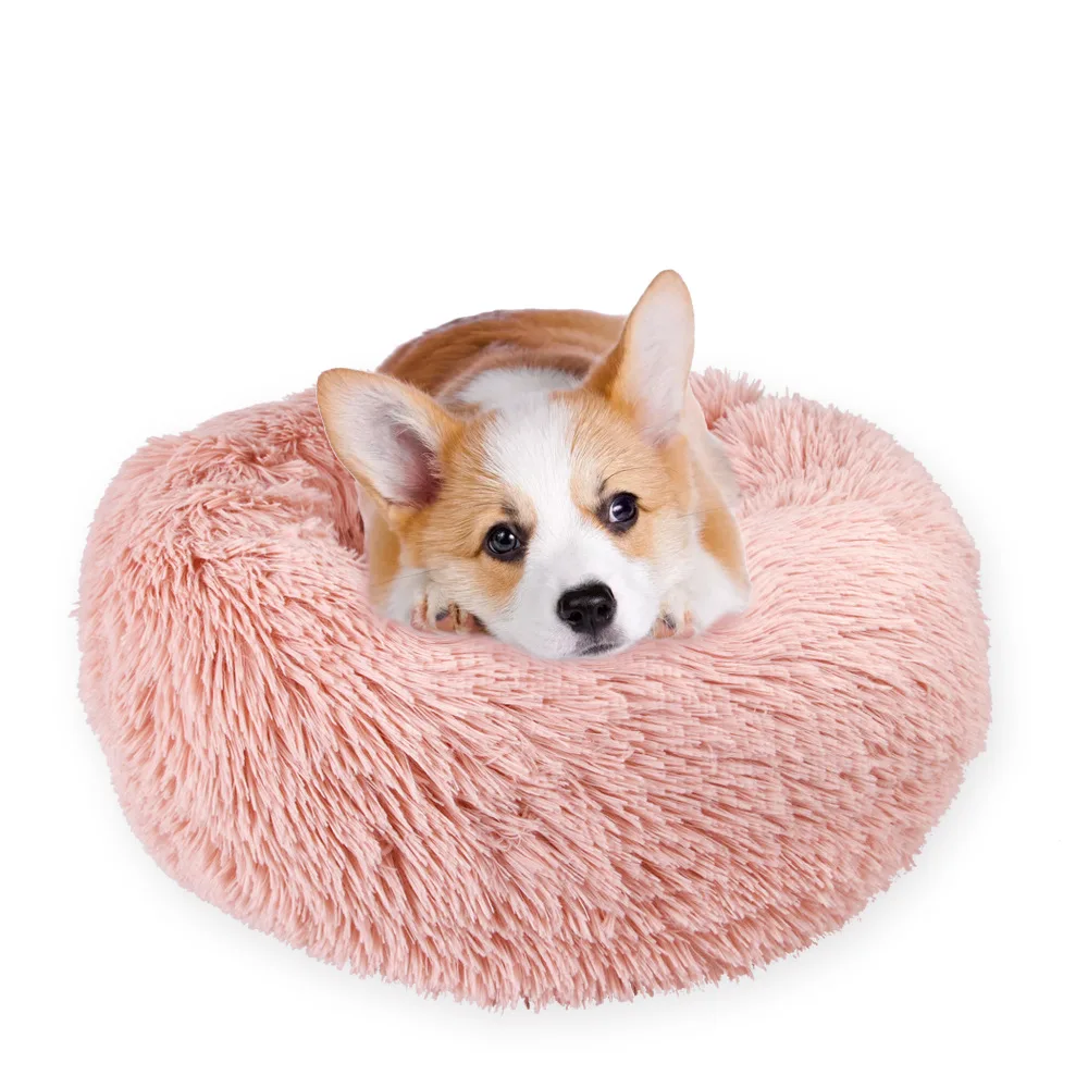 Plush Pet Cat Nest Kennel Hairy Deep Sleep Dog House Round Nest for Cats Small Medium Dogs Poodle Warm Pet Sleeping Mat Sofa Bed (8)