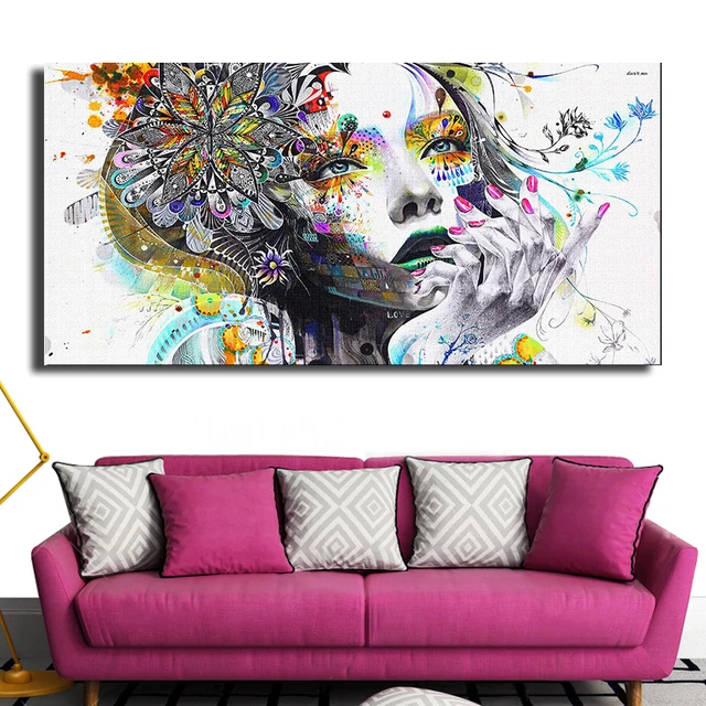 korean modern furniture dpvl. dp artisan modern wall art girl with flowers oil painting prints on canvas no frame korean furniture dpvl