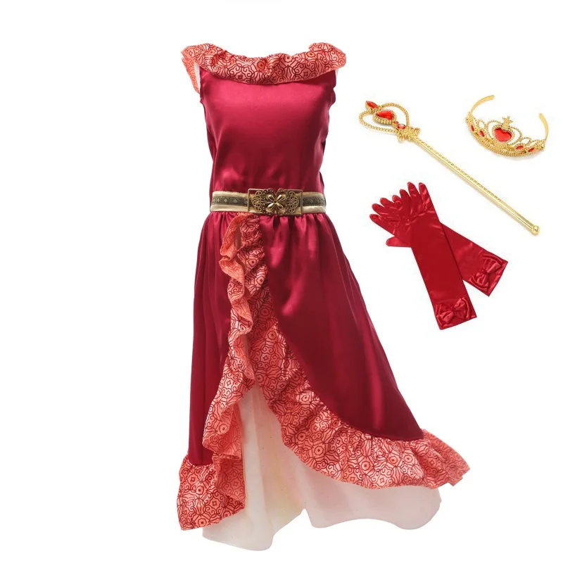 Платье принцессы Елены для девочек; летняя одежда без рукавов; карнавальный костюм принцессы Елены из авалора для девочек; детская одежда для дня рождения