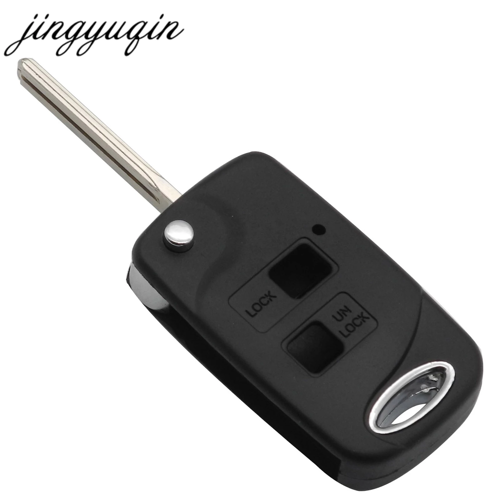 

jingyuqin 2 Buttons Remote Fob Modified Flip Key Shell Case For Lexus CX470 RX350 ES300 RX300 RX400 SC GS LS Cut/Uncut Key Case