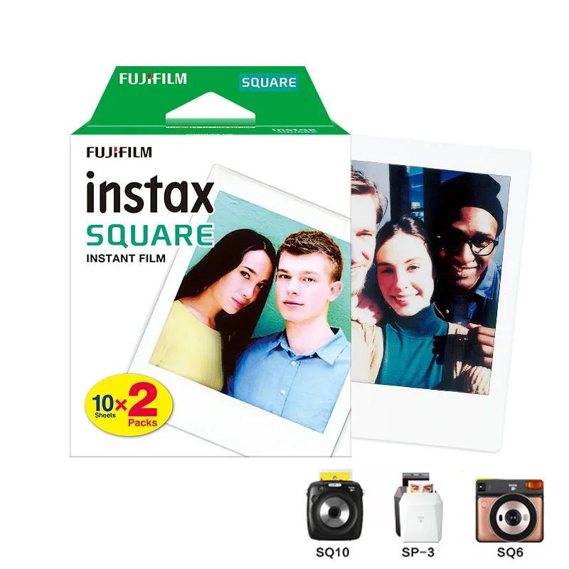 20 листов Fujifilm Instax SQ20 квадратная двойная упаковка пленка белая кромка фотобумага для Instax SQ10 SQ6 мгновенная камера SP-3 принтера