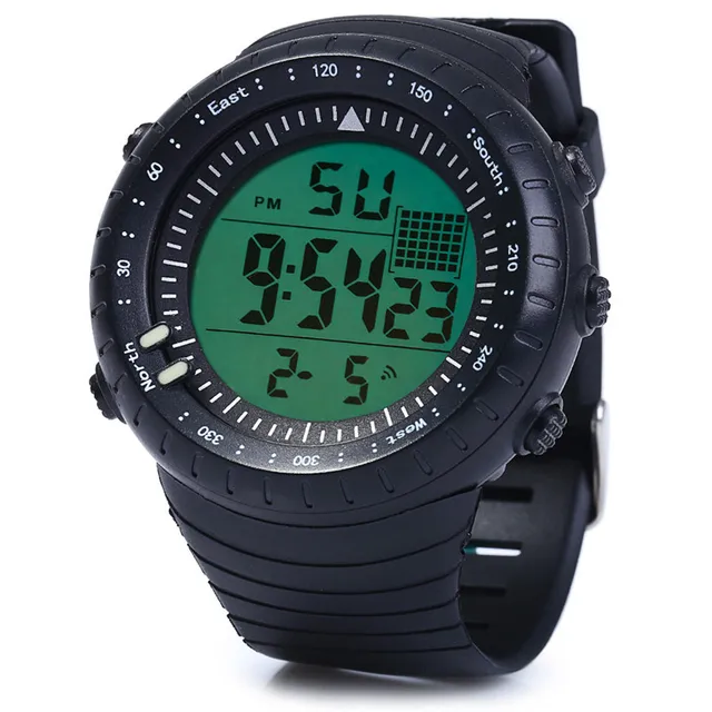 2016 30m Waterproo Multifunctional Male LED Sports Watch Round Digital