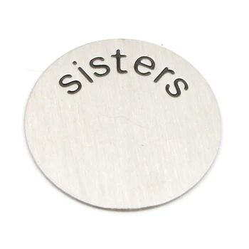 

Carvort 22.5mm 316L Stainless steel Silve "sisters" plates for 30mm round locket(inner diameter is 23mm)