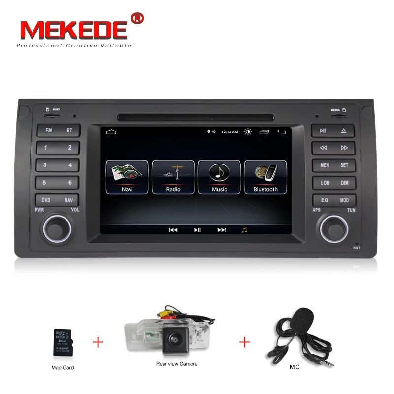 Mekede " 2din android9.1 автомобильный радиоприемник gps навигация для BMW 5 серии E39 X5 E53 для автомобиля, DVD мультимедиа с функцией PIP WiFi BT, RDS - Цвет: add camera