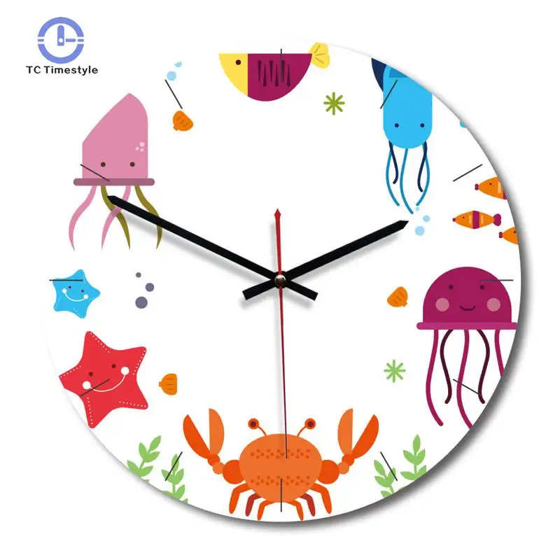 

Ocean Fish Style Watch Wall Decorative Wall Clock Living Room Home Decoration Accessories Modern Single Face Clocks