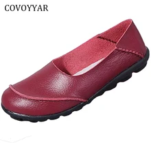 COVOYYAR/ г. весенне-осенние мокасины на плоской подошве; лоферы; женская однотонная повседневная обувь с мягкой подошвой; большие размеры 35-44; WFS907