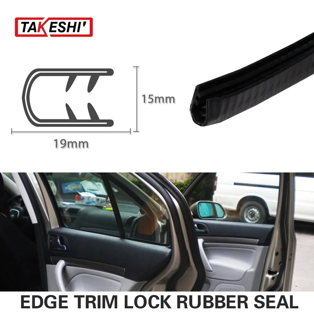 19x15mm Black Edge Seal RV Lock Trim Rubber Strip pillar Car Truck