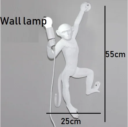 LukLoy современный подвесной светильник лампа в форме обезьяны Лофт пеньковая веревка лампа коридор исследование кафе обезьяна подвесной светильник подвесной винтажный светильник