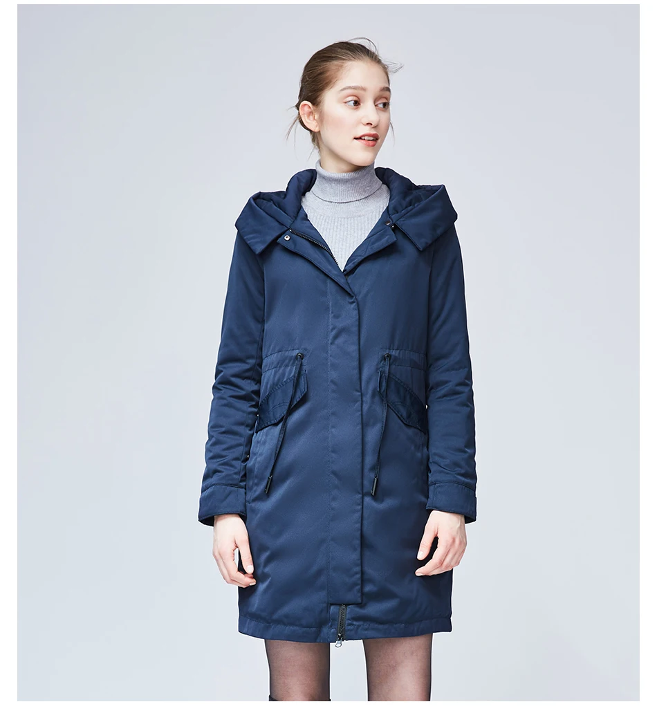 Евразии осень Для женщин ветровка пальто мода повседневная куртка с длинным рукавом средней длины длинная куртка пальто женщина MD1855