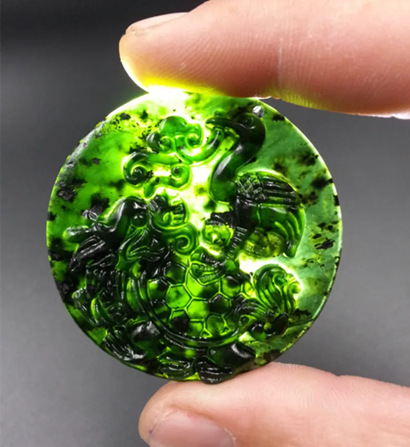 Natural jade xinjiang hotan black jade pendantpendantpendant