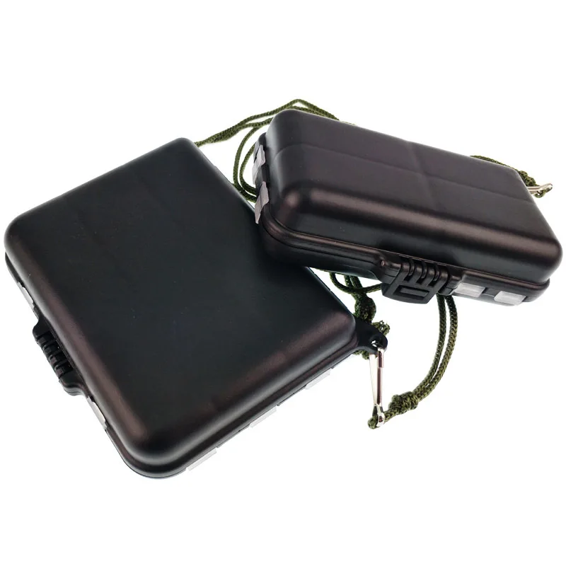 

120MM Black Fishing Accessories Box Plastic Road Sub Hook Box Multi Box Fishing Tackle Storage Box