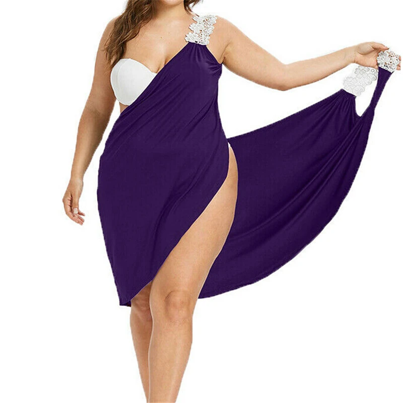 Женский купальник кружевное пляжное платье с накидкой и шарфиком 2019|Пляжная