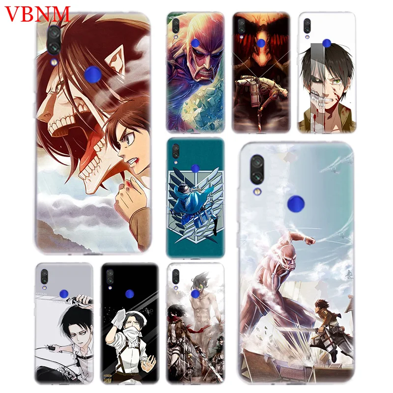 Shingeki No Kyojin Аниме силиконовый чехол для телефона Xiaomi Redmi Note 4 4X5 5A 6 7 Pro S2 GO подарок