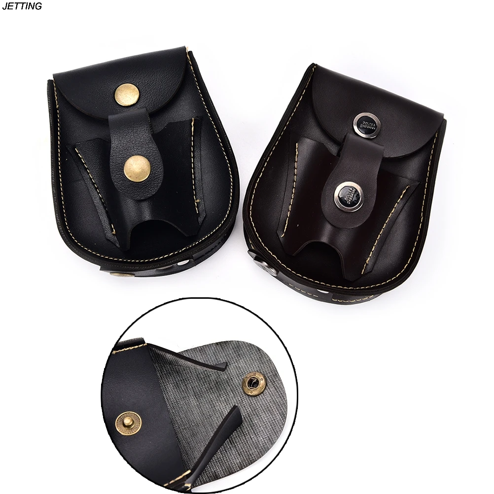 2In1 Black/Brown 1 X Faux leather slingshot pouch Ammo Catapult Steel